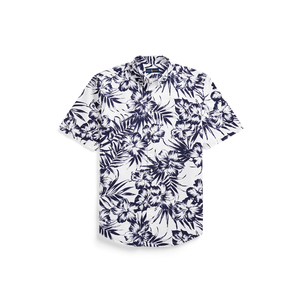 Monotone Hibiscus Floral-Print Oxford Shirt Big & Tall 2