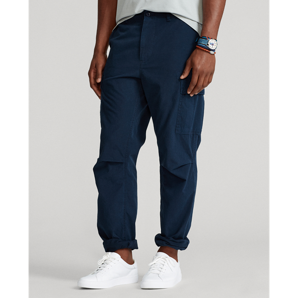 Aviator Navy Classic Fit Ripstop Cargo Trousers Big & Tall 4