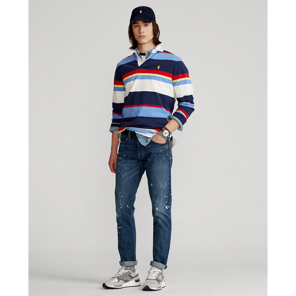 Newport Navy Multi The Iconic Rugby Shirt Big & Tall 3