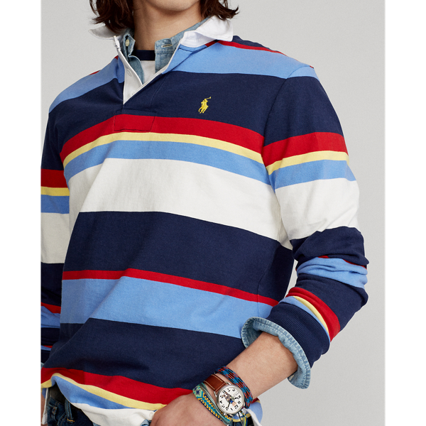 Newport Navy Multi The Iconic Rugby Shirt Big & Tall 5