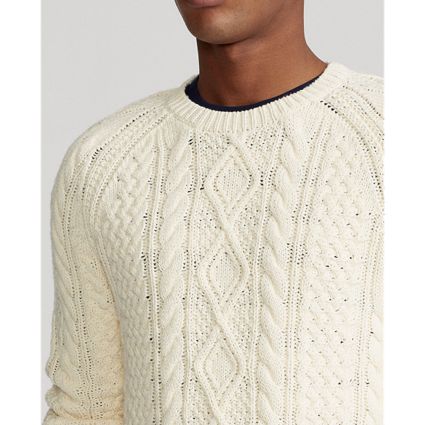 Dark Cream The Iconic Fisherman's Jumper Big & Tall 5