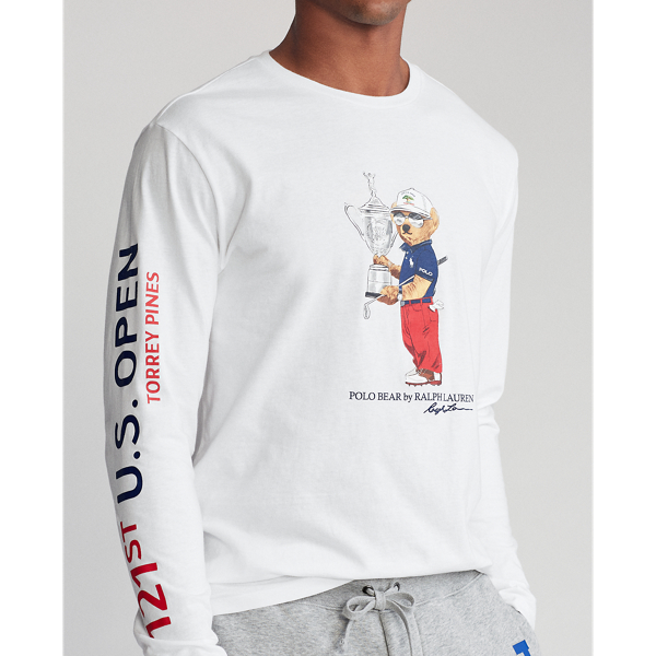 White US Open Polo Bear Jersey T-Shirt Polo Golf 5