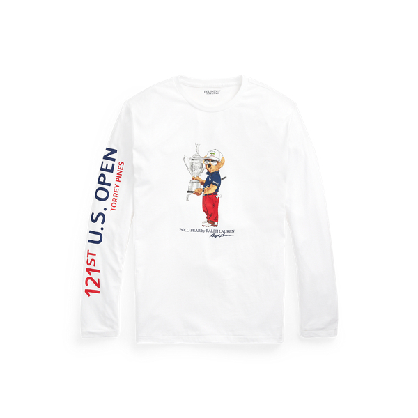 White US Open Polo Bear Jersey T-Shirt Polo Golf 2