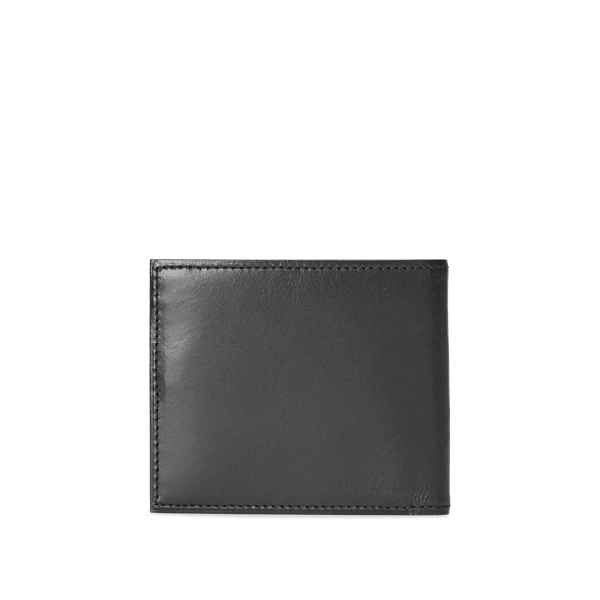 Black Leather Billfold Wallet Polo Ralph Lauren 2