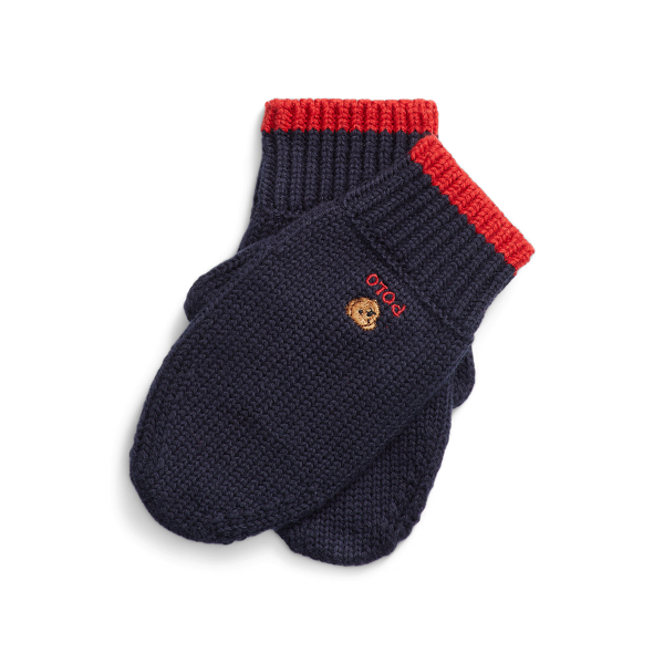 Polo Bear Cotton Mittens