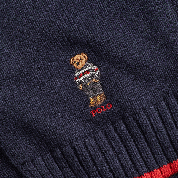 RL Navy Polo Bear Cotton Scarf Boys 8-20 2