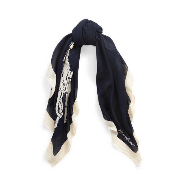 Signature Pony Cotton Scarf Polo Ralph Lauren 1