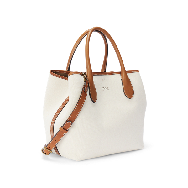 Natural Bellport Canvas Medium Tote Polo Ralph Lauren 2