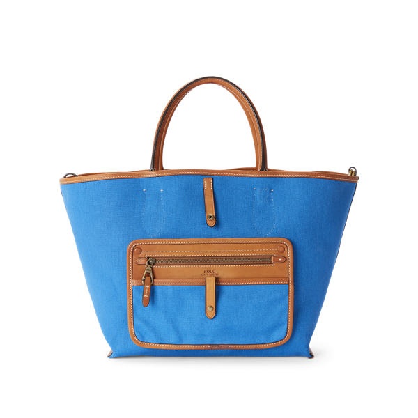 Yellow Bellport Canvas Medium Tote Polo Ralph Lauren 5