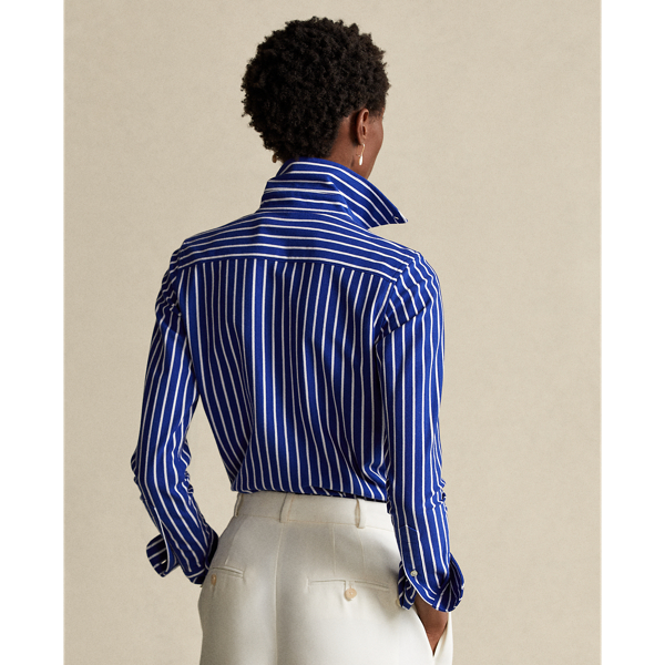 Active Royal/White Striped Cotton Button-Down Shirt Polo Ralph Lauren 4