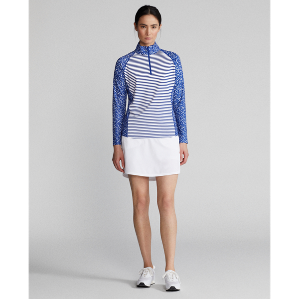 Mini Island Daisy/Stripe Print Performance Quarter-Zip RLX Golf 3