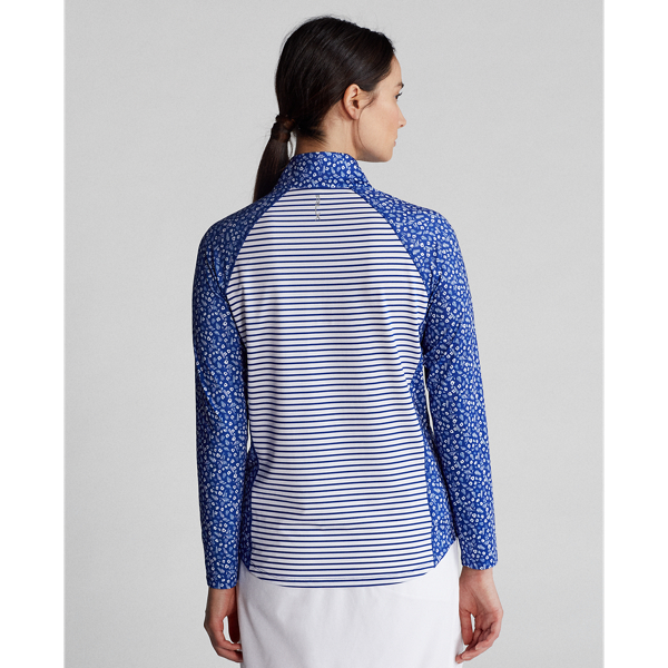 Mini Island Daisy/Stripe Print Performance Quarter-Zip RLX Golf 4