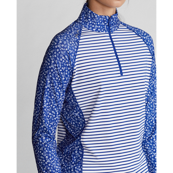 Mini Island Daisy/Stripe Print Performance Quarter-Zip RLX Golf 5
