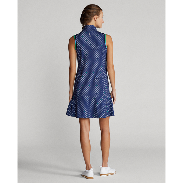 Robe demi-zipp&eacute;e &agrave; pois RLX en Ananas &eacute;clatant 5
