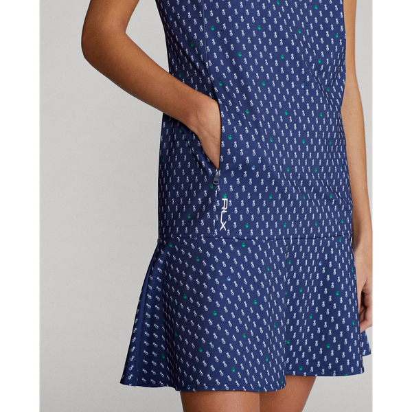 Robe demi-zipp&eacute;e &agrave; pois RLX en Ananas &eacute;clatant 6