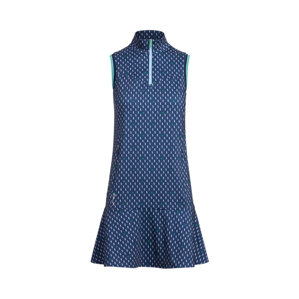 Robe demi-zipp&eacute;e &agrave; pois RLX en Ananas &eacute;clatant 2
