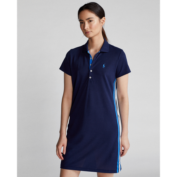 Refined Navy Striped-Trim Polo Dress Ralph Lauren Golf 4