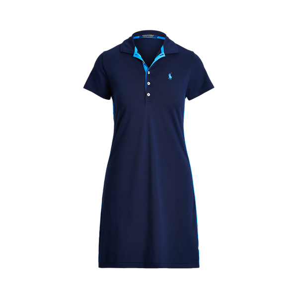 Refined Navy Striped-Trim Polo Dress Ralph Lauren Golf 2