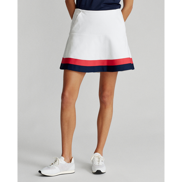 Ceramic White/Navy/Red Flounced Skort Ralph Lauren Golf 4