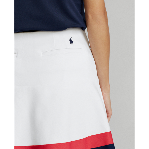 Ceramic White/Navy/Red Flounced Skort Ralph Lauren Golf 6