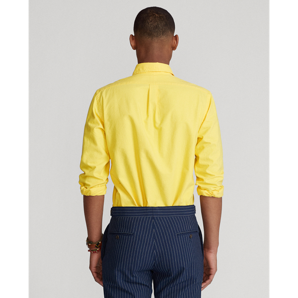Signal Yellow Custom Fit Garment-Dyed Oxford Shirt Polo Ralph Lauren 5