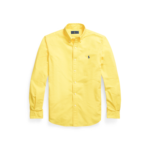 Signal Yellow Custom Fit Garment-Dyed Oxford Shirt Polo Ralph Lauren 2