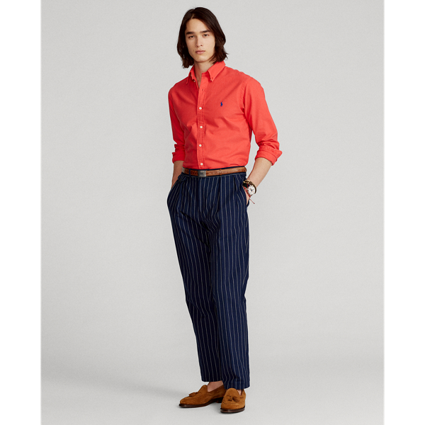 Red Custom Fit Garment-Dyed Oxford Shirt Polo Ralph Lauren 4