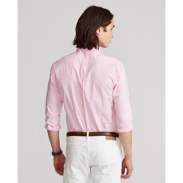 4656h Pink/White Custom Fit Gingham Poplin Shirt Polo Ralph Lauren 5