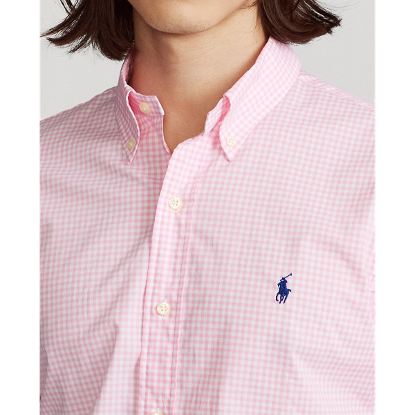 4656h Pink/White Custom Fit Gingham Poplin Shirt Polo Ralph Lauren 6