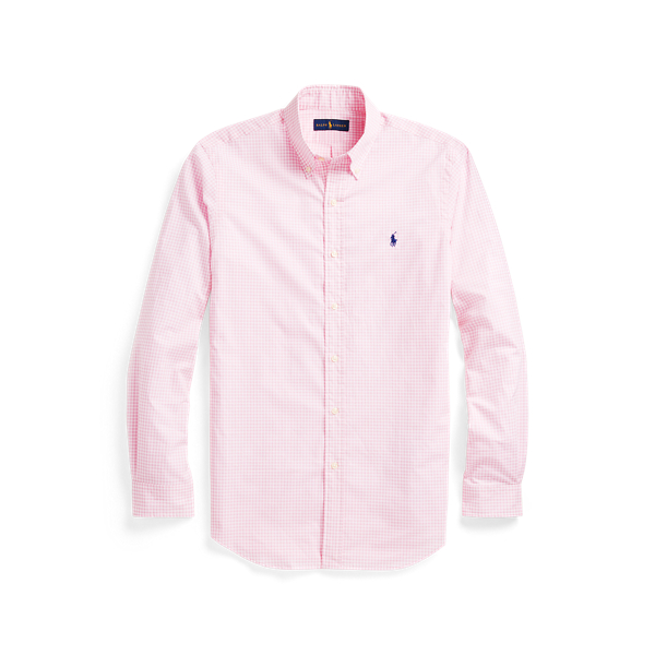 4656h Pink/White Custom Fit Gingham Poplin Shirt Polo Ralph Lauren 2