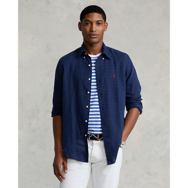 Ralph lauren men's linen shirt sale on sale