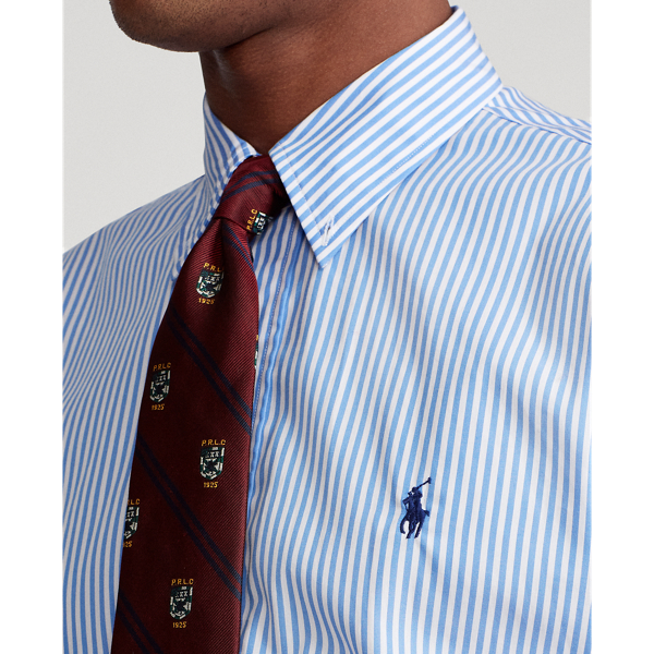 4655h Light Blue/White Custom Fit Striped Poplin Shirt Polo Ralph Lauren 5