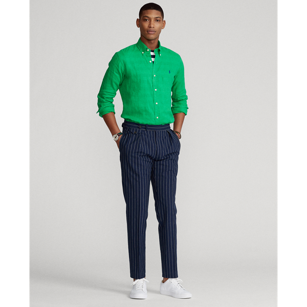 Golf Green Custom Fit Linen Shirt Polo Ralph Lauren 4
