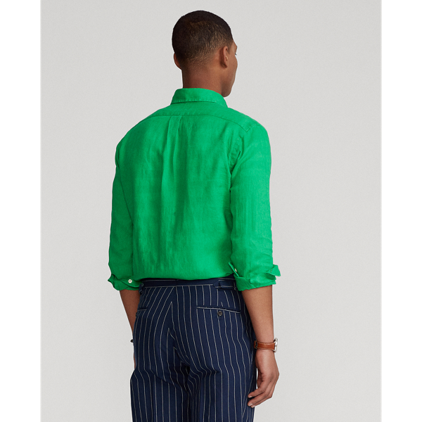 Golf Green Custom Fit Linen Shirt Polo Ralph Lauren 5