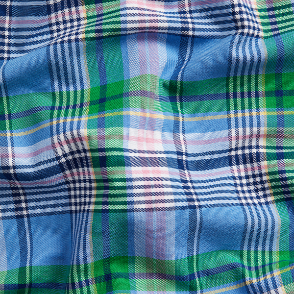 5203 Blue/Pink Multi Custom Fit Plaid Oxford Shirt Polo Ralph Lauren 7