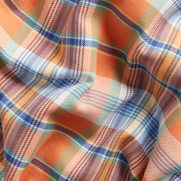 5240 Orange/Green Multi Custom Fit Plaid Twill Workshirt Polo Ralph Lauren 7