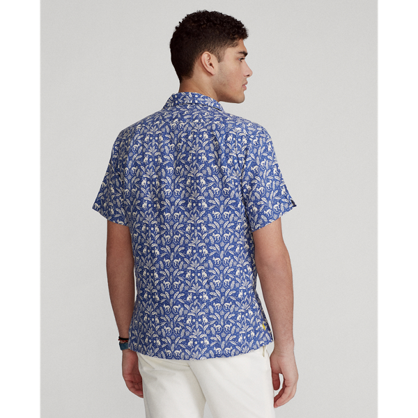 5315 Montauk Monkey Classic Fit Tropical Linen Camp Shirt Polo Ralph Lauren 4