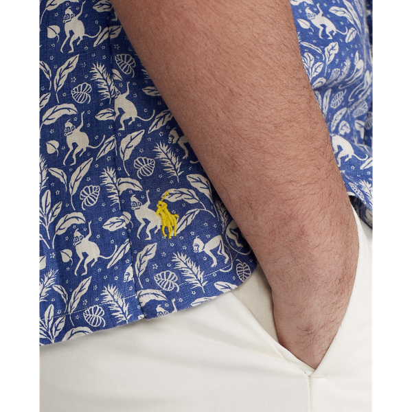 5315 Montauk Monkey Classic Fit Tropical Linen Camp Shirt Polo Ralph Lauren 5