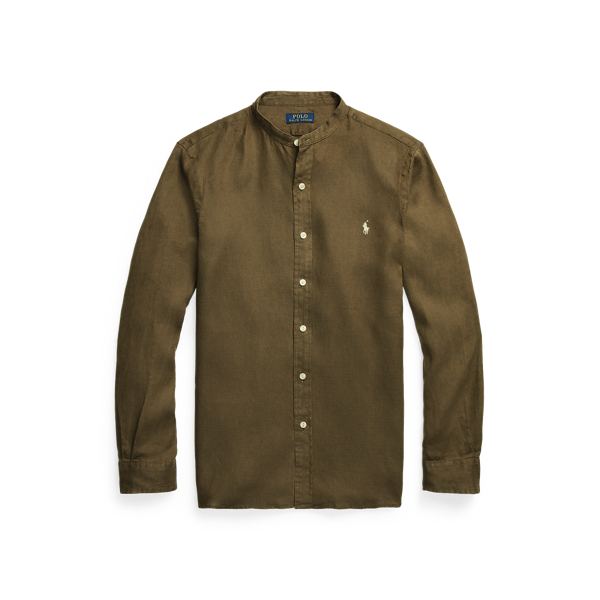Expedition Olive Slim Fit Linen Shirt Polo Ralph Lauren 2