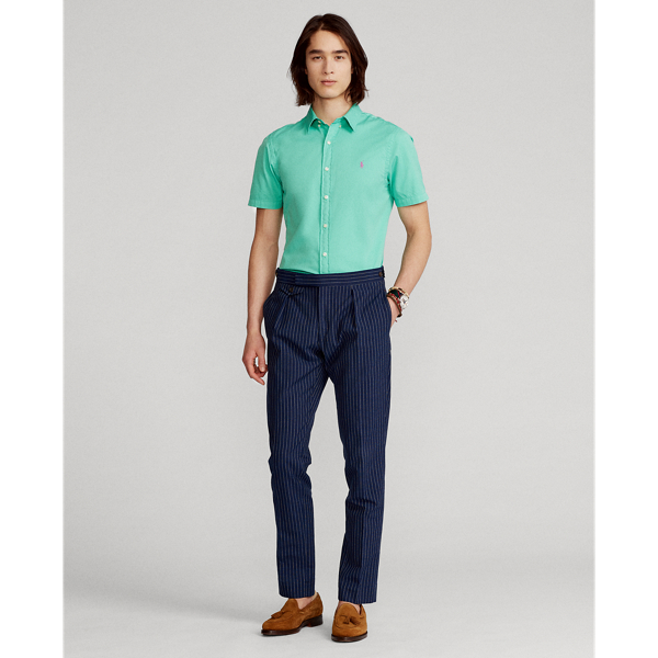 Key West Green Slim Fit Garment-Dyed Twill Shirt Polo Ralph Lauren 4