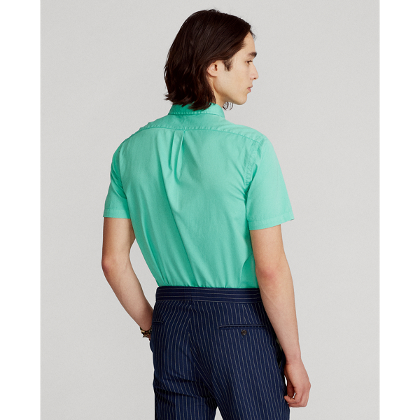 Key West Green Slim Fit Garment-Dyed Twill Shirt Polo Ralph Lauren 5