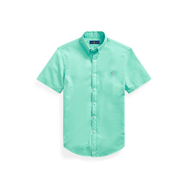 Key West Green Slim Fit Garment-Dyed Twill Shirt Polo Ralph Lauren 2
