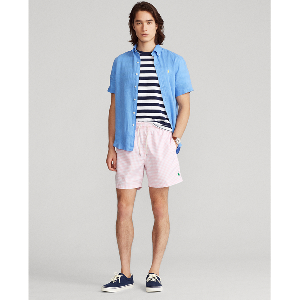 Slim-Fit Leinenhemd Polo Ralph Lauren in Harbor-Island-Blau 4