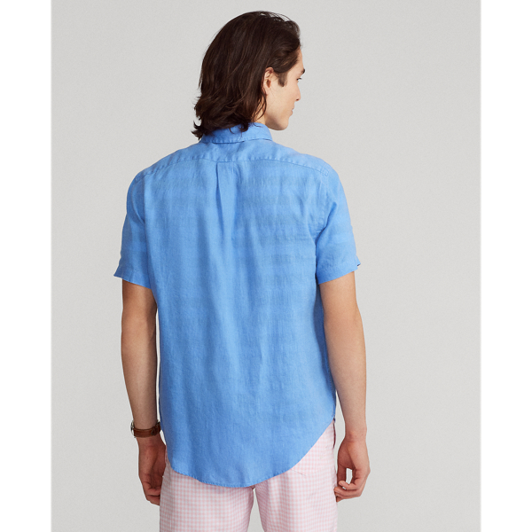 Slim-Fit Leinenhemd Polo Ralph Lauren in Harbor-Island-Blau 5