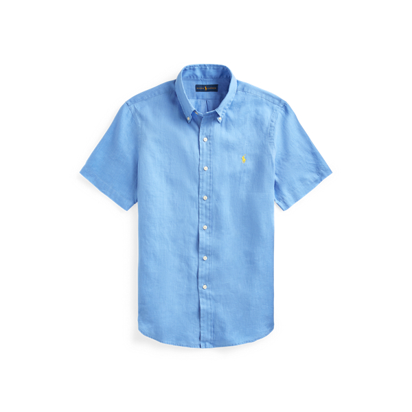Slim-Fit Leinenhemd Polo Ralph Lauren in Harbor-Island-Blau 2