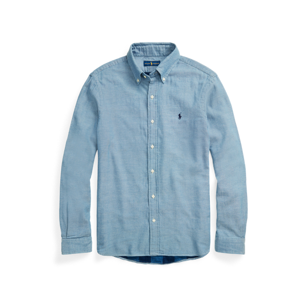 5317 Light Blue Chambray Custom Fit Double-Faced Chambray Shirt Polo Ralph Lauren 2