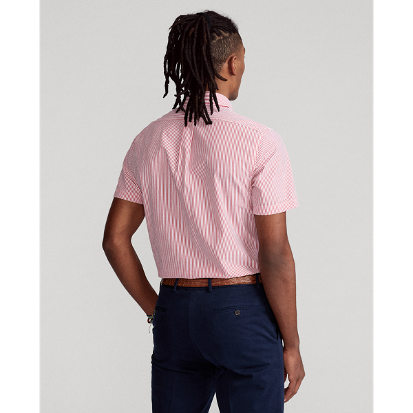 Chemise ajust&eacute;e ray&eacute;e en seersucker Polo Ralph Lauren en 2604d Red/White 5