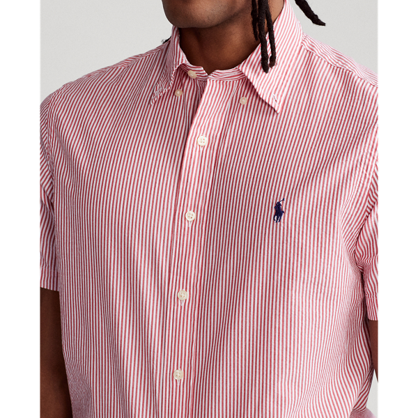 Chemise ajust&eacute;e ray&eacute;e en seersucker Polo Ralph Lauren en 2604d Red/White 6