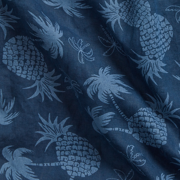 4784 Pineapple Palms Slim Fit Tropical Linen Shirt Polo Ralph Lauren 6