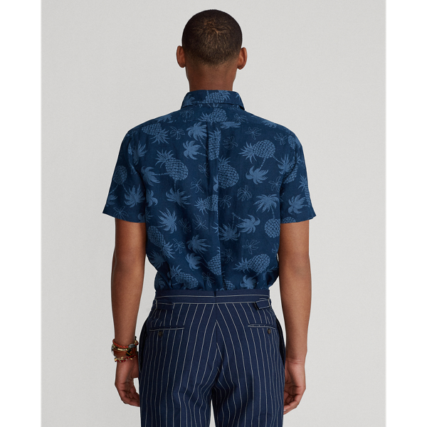 4784 Pineapple Palms Slim Fit Tropical Linen Shirt Polo Ralph Lauren 4